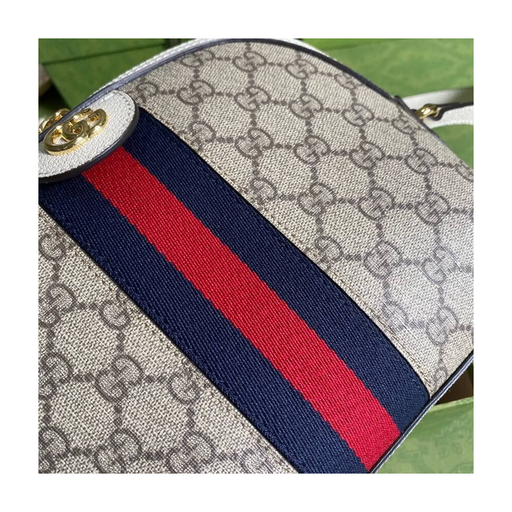 Gucci Ophidia GG Small Shoulder Bag in White GG Canvas