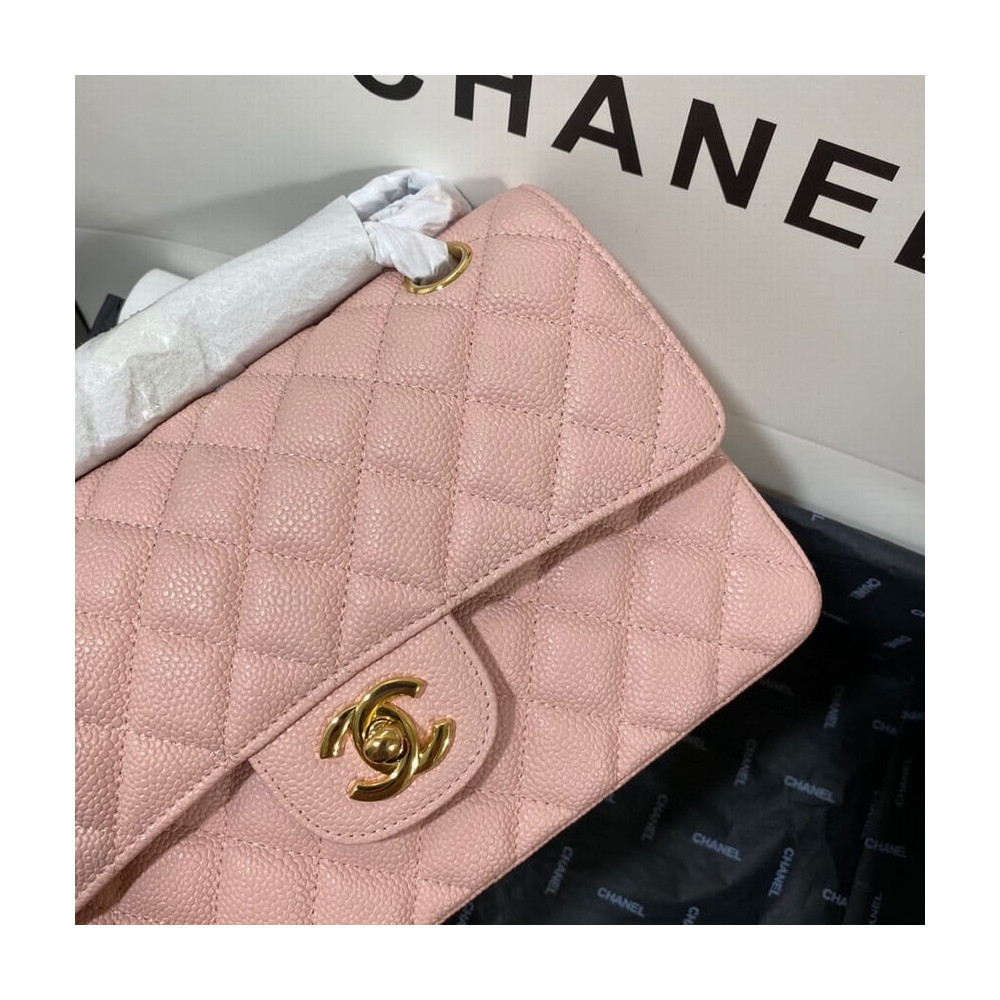 Chanel Small Classic Double Flap Bag A01113 Caviar Calfskin