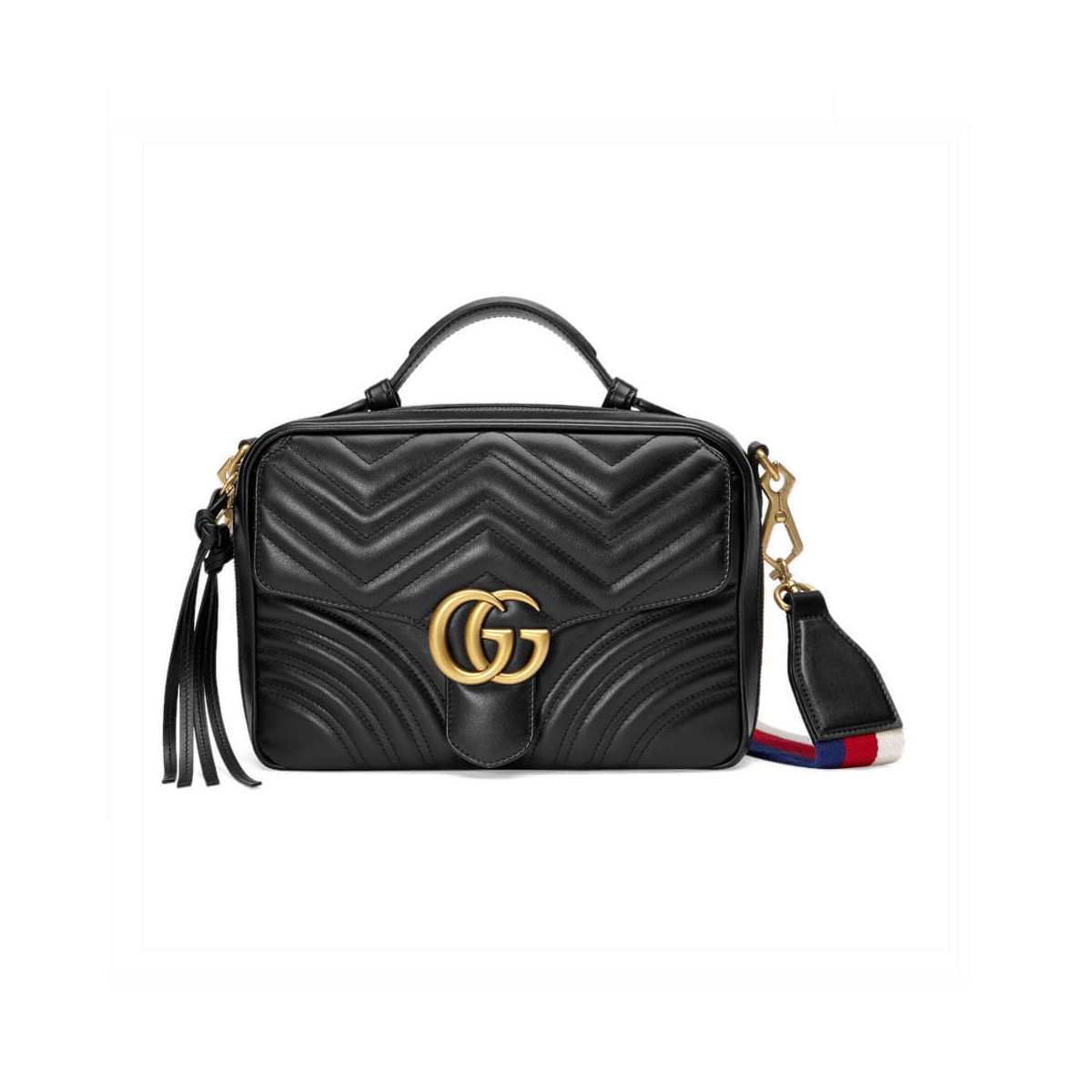 Gucci GG Marmont Matelasse Top Handle Bag 498100