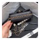 Chanel Small Pearl Logo Strap Flap Bag AS1436 Black