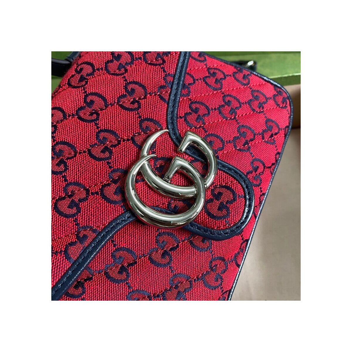 Gucci GG Marmont Multicolor Mini Top Handle Bag 583571