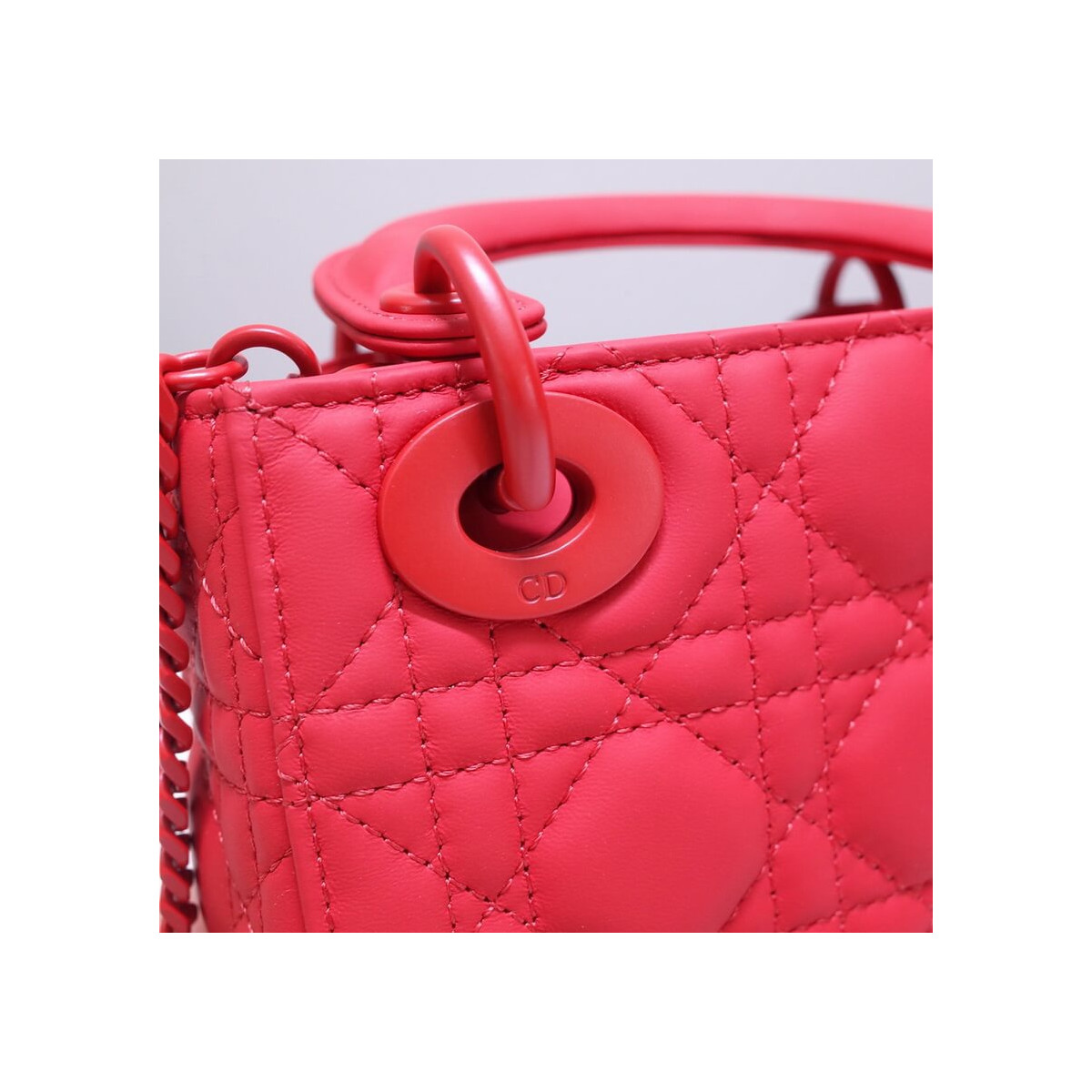 Dior Mini Lady Dior Bag in Ultramatte Cannage Calfskin M0505