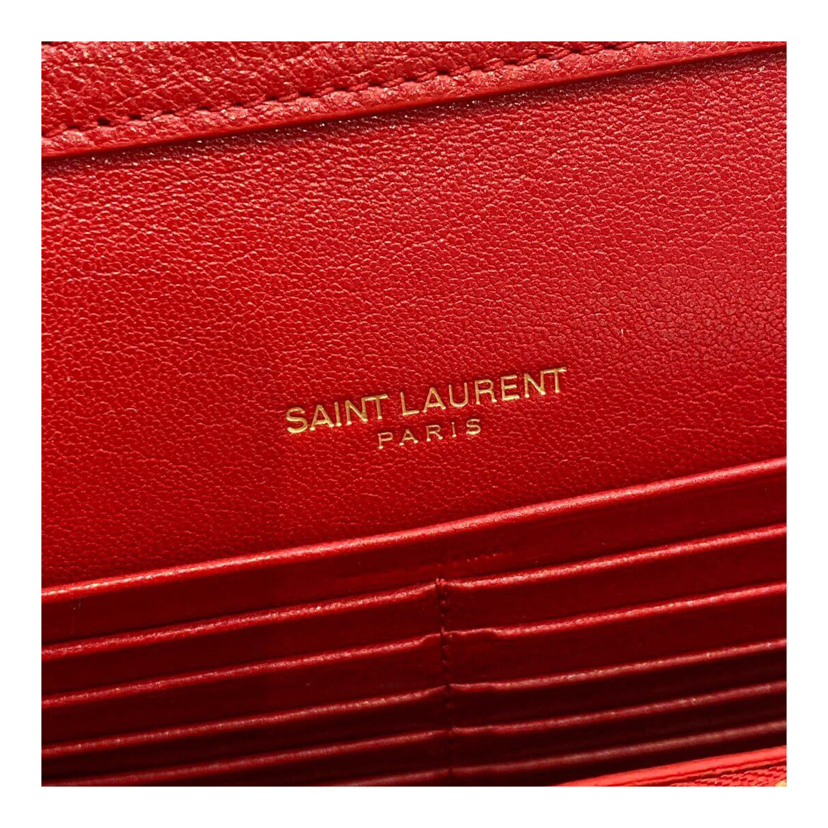 Saint Laurent Becky Chain Wallet In Quilted Lambskin 585031