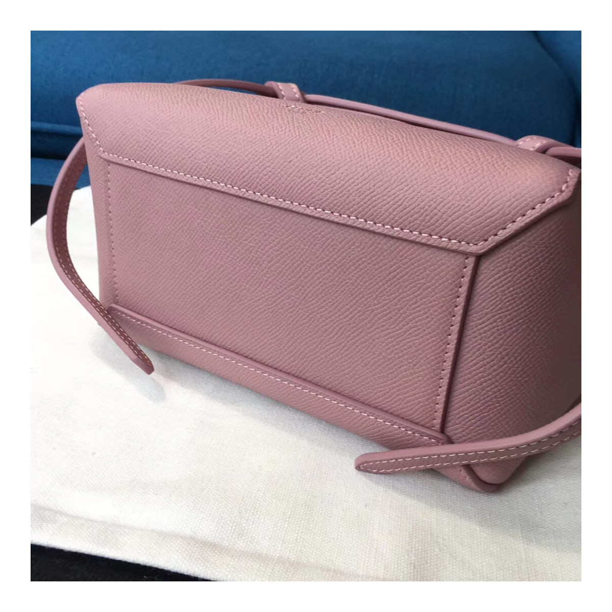 Celine Micro Belt Bag In Grained Calfskin 189153 Pink