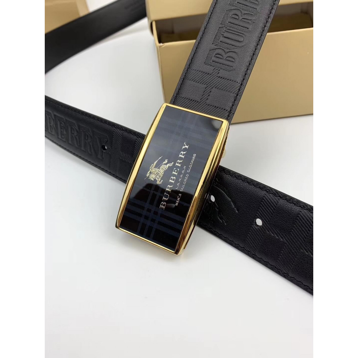 Burberry London Check Leather Belt 40749