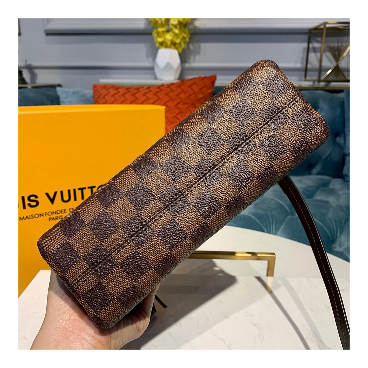 Louis Vuitton Damier Ebene Canvas Croisette N53000