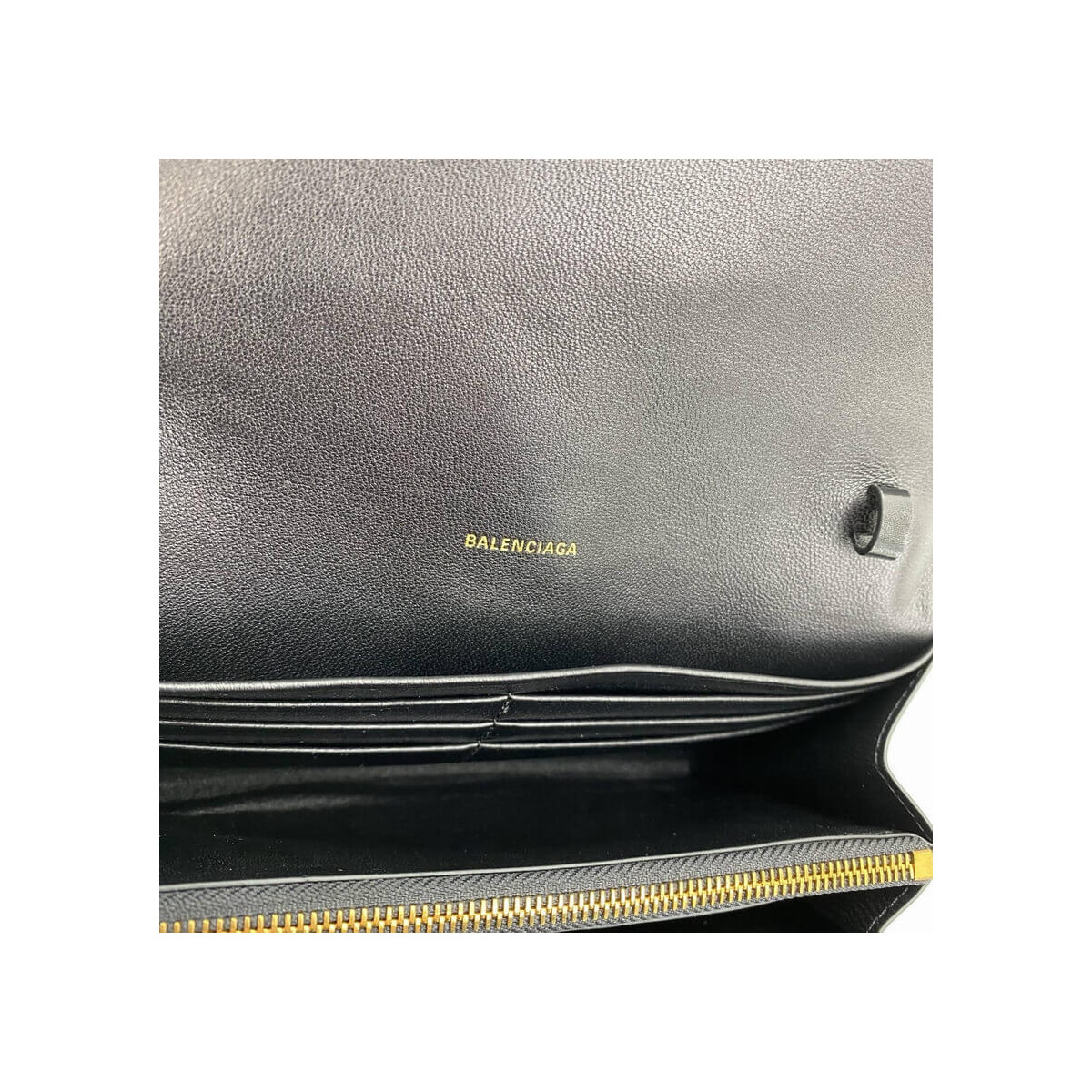 Balenciaga Hourglass Leather Strap Wallet