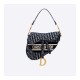 Dior Oblique Embroidered Velvet Saddle Bag M0446C