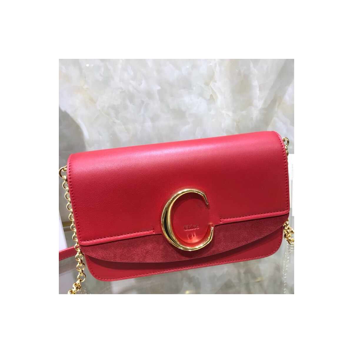 Chloe C Clutch With Chain S1159