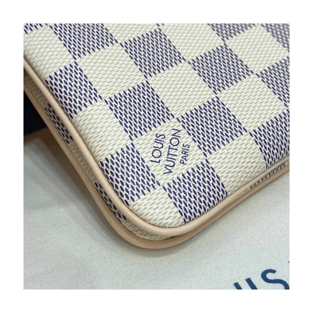 Louis Vuitton Damier Azur Double Zip Pochette N60460