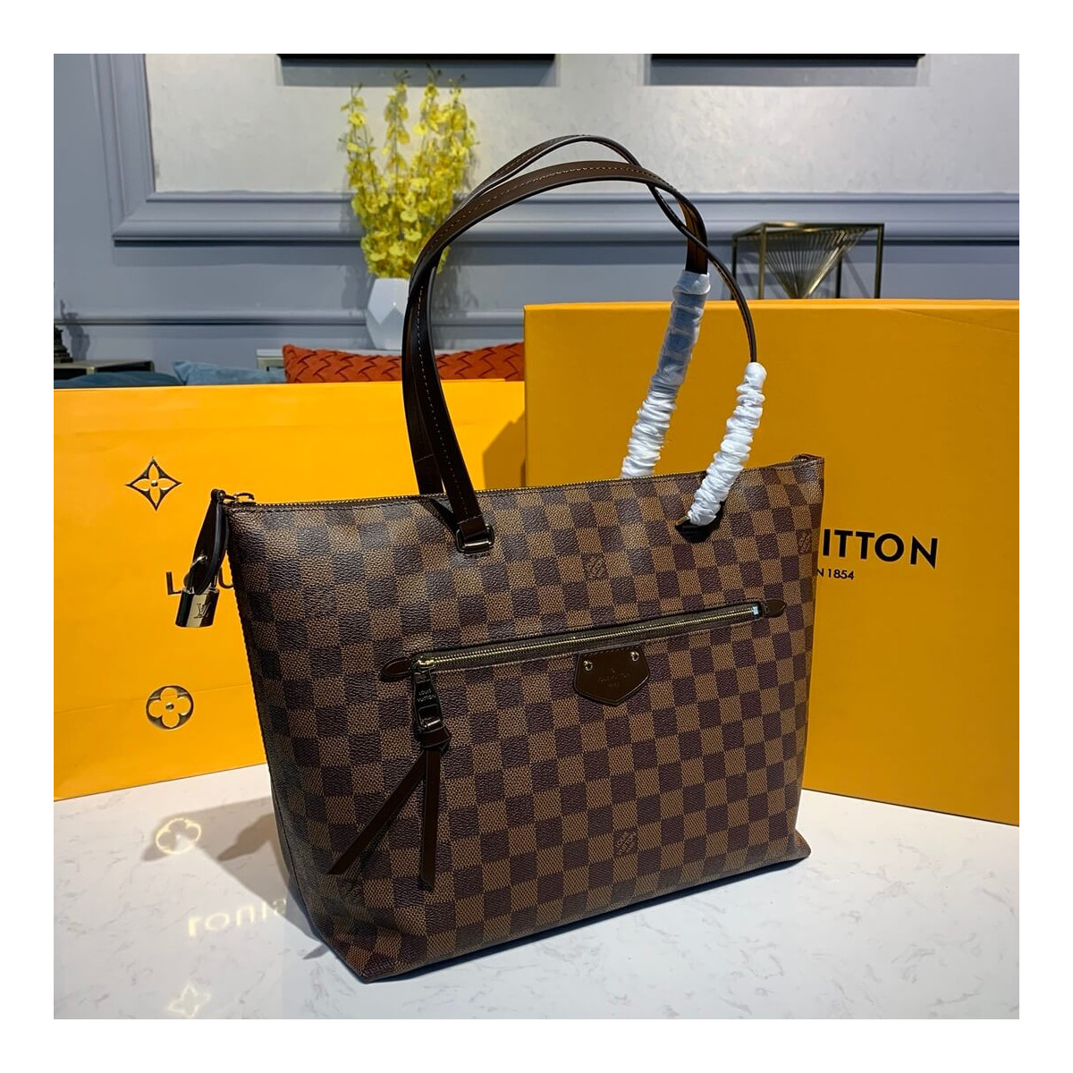 Louis Vuitton Damier Ebene Canvas Iéna MM N41013