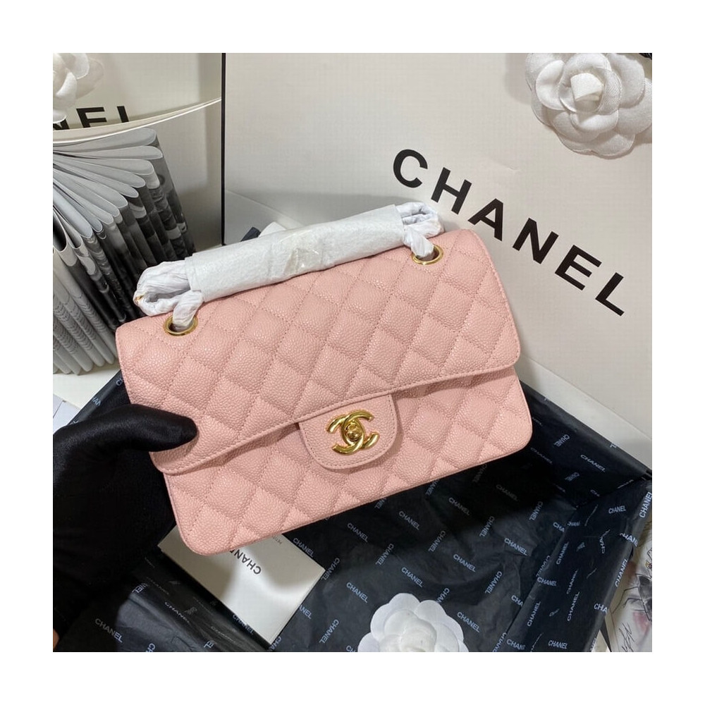 Chanel Small Classic Double Flap Bag A01113 Caviar Calfskin