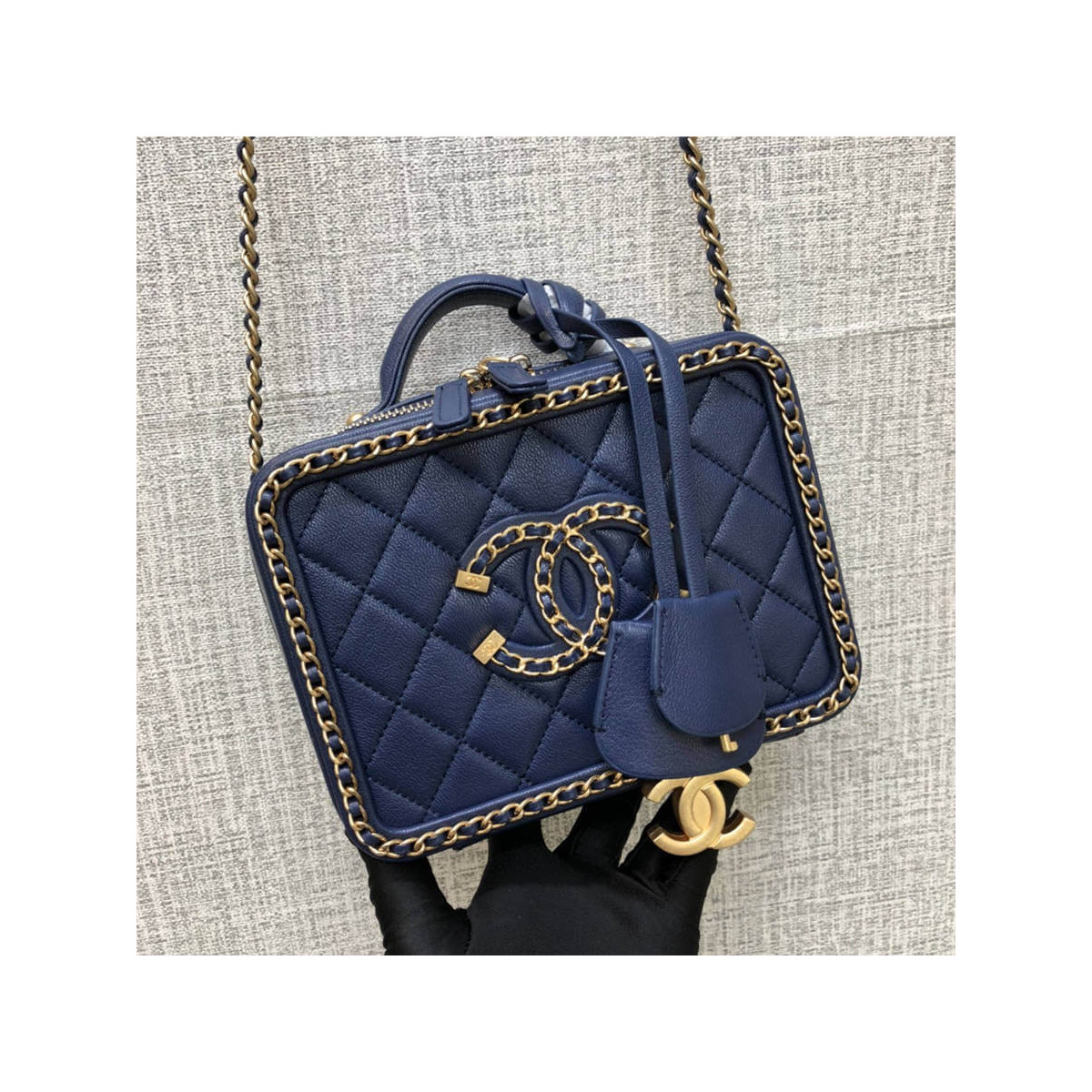 Chanel Chain Around CC Filigree Small Vanity Bag AS1785