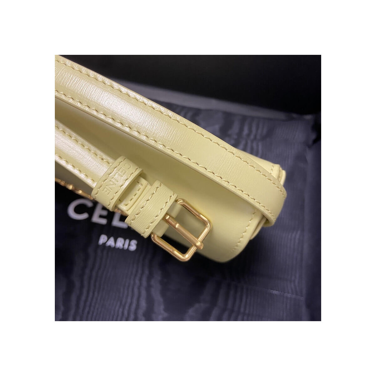 Celine Triomphe Shoulder Bag In Natural Calfskin 194143