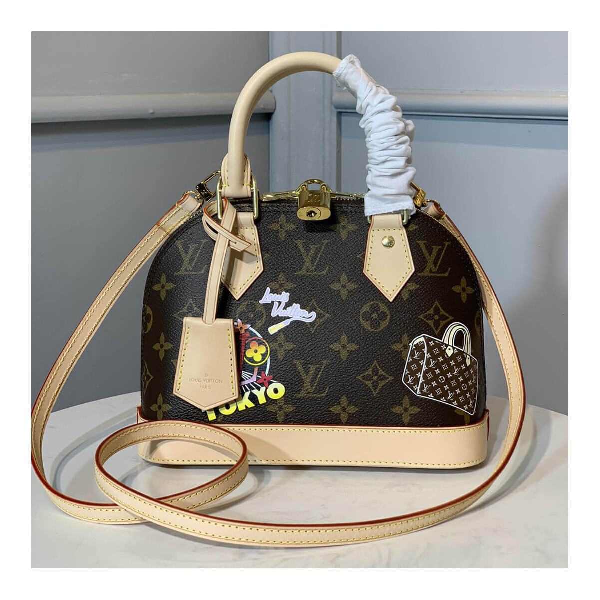 Louis Vuitton Alma BB with Stickers M53152