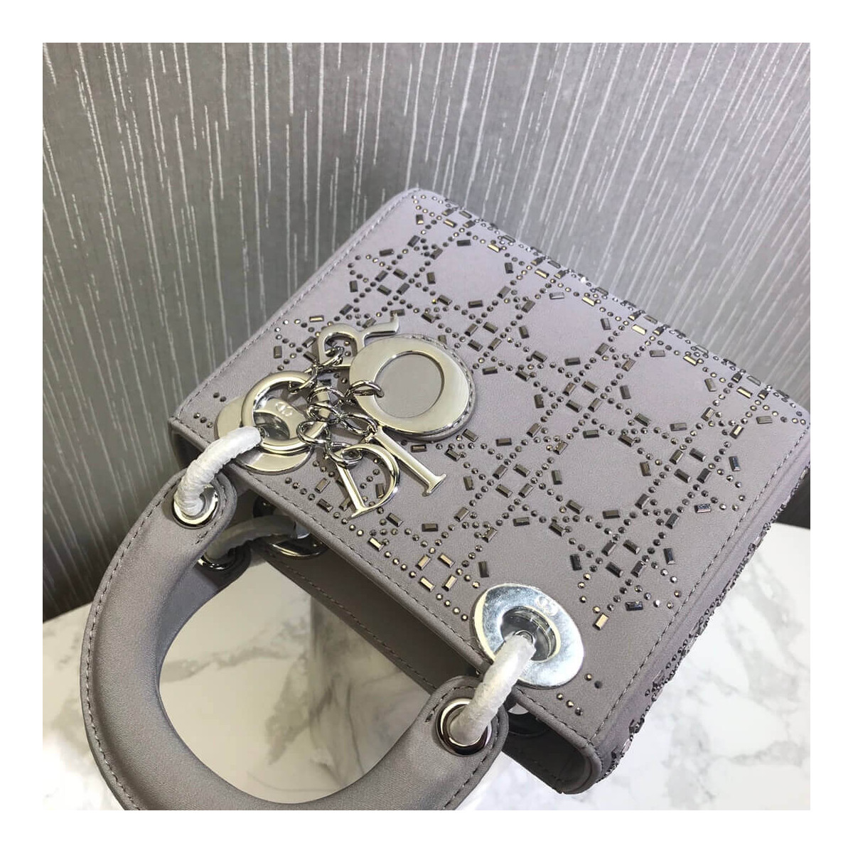 Christian Dior Rhinestones Mini Lady Dior Bag M0500