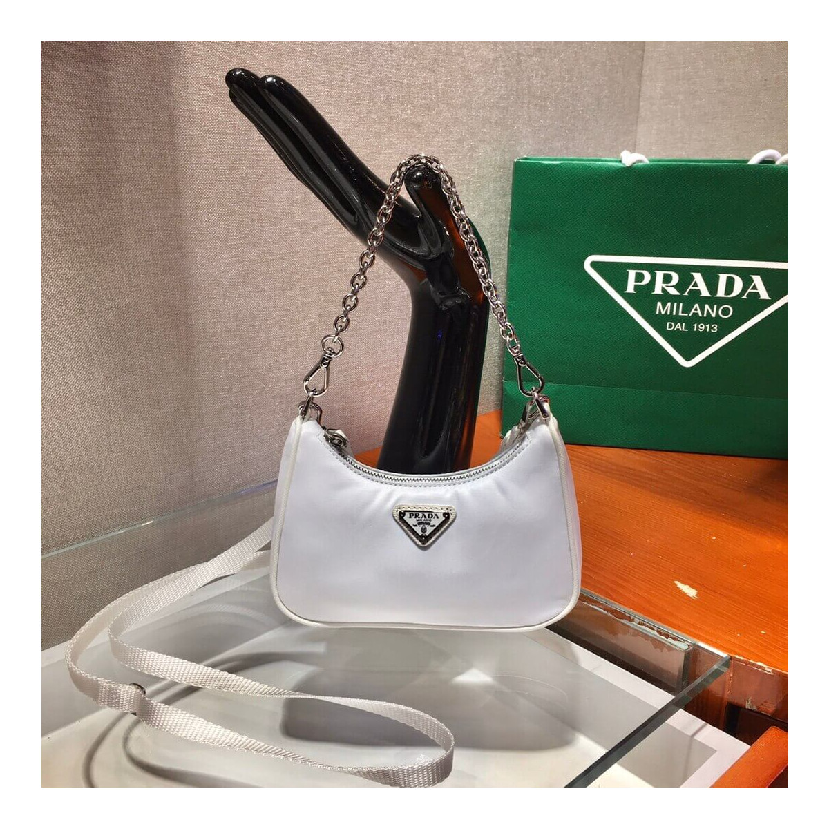 Prada Mini Nylon Hobo Bag 15cm 1BC204