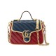 Gucci GG Marmont Mini Bag 583571 Blue and Red Leather