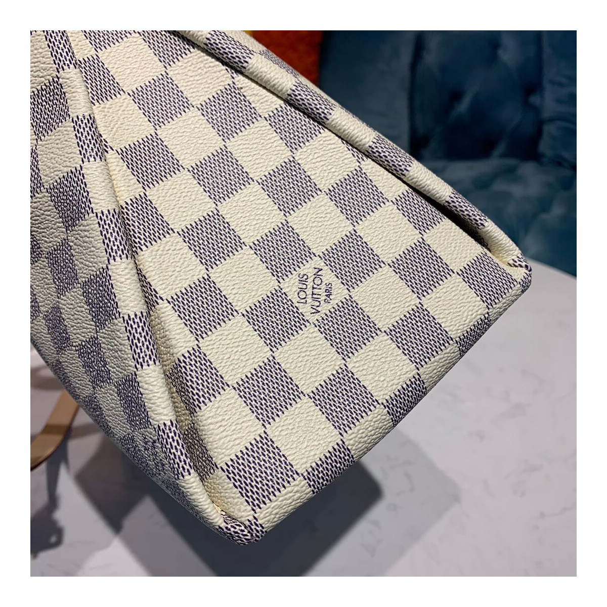 Louis Vuitton Damier Azur Canvas Lymington N40022