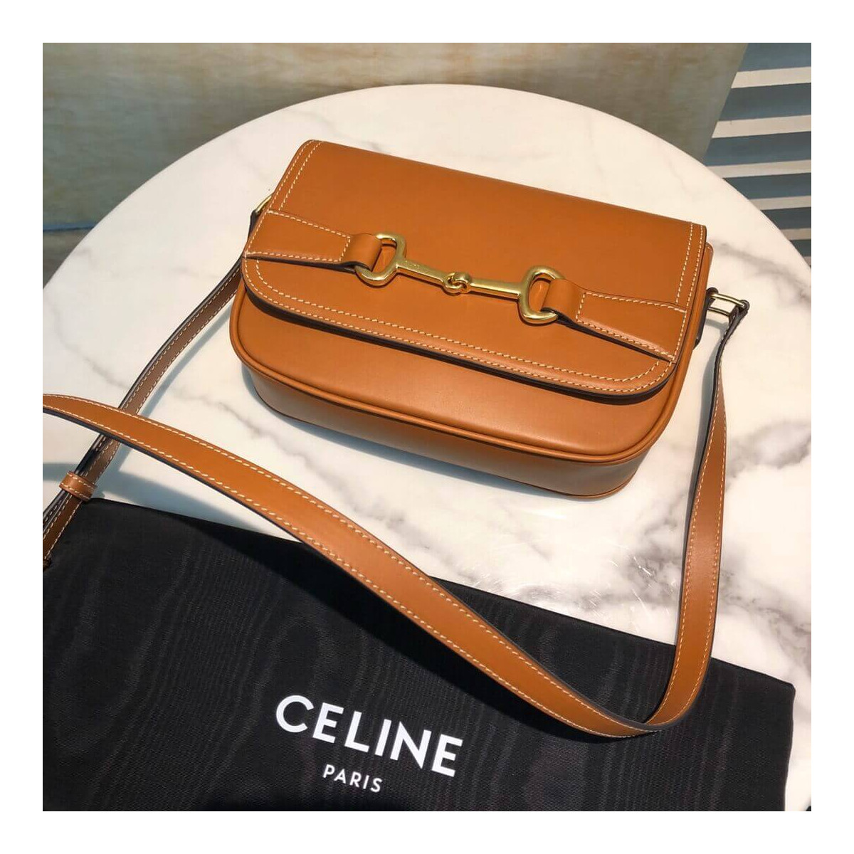 Celine Medium Crecy Bag In Satinated Calfskin 191373