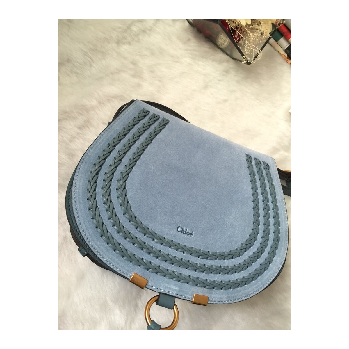 Chloe Mini Marcie Bag in Suede P580