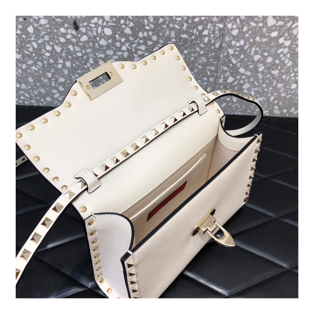 Valentino Garavani Rockstud Calfskin Crossbody Bag 0181