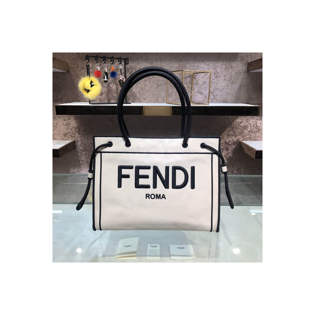 Fendi Roma Canvas Shopper 8BH379