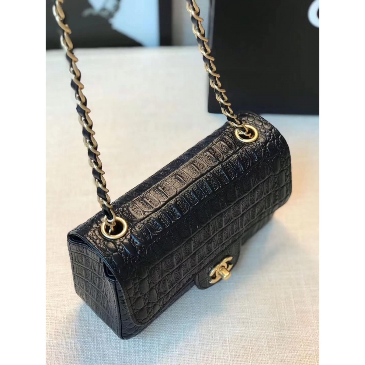 Chanel Alligator Flap Classic Bag 1116