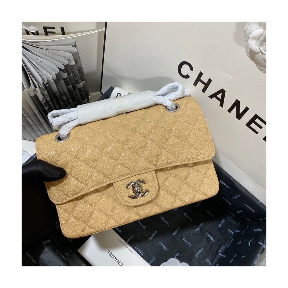 Chanel Small Classic Double Flap Bag A01113 Caviar Calfskin