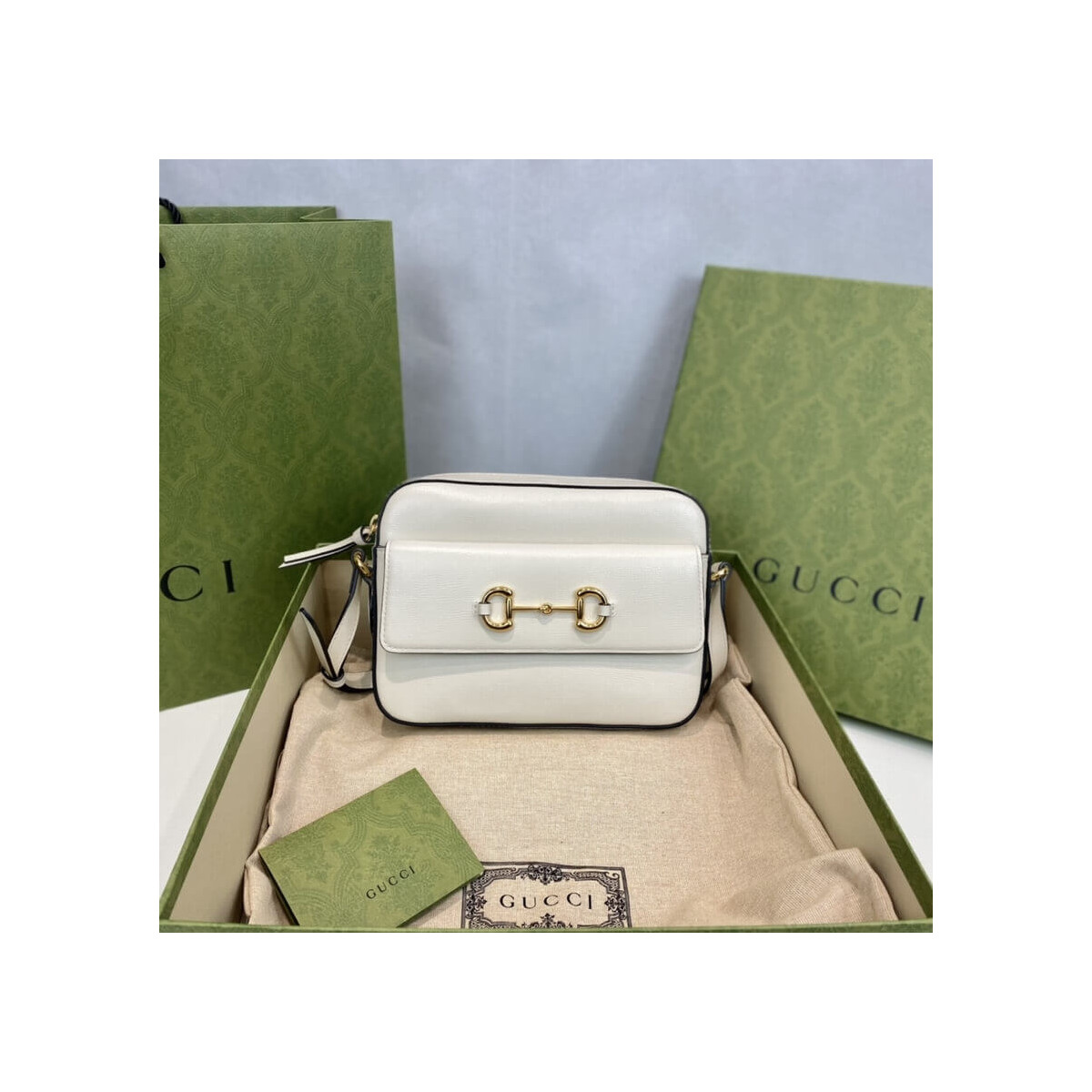 Gucci Horsebit 1955 Small Leather Shoulder Bag 645454