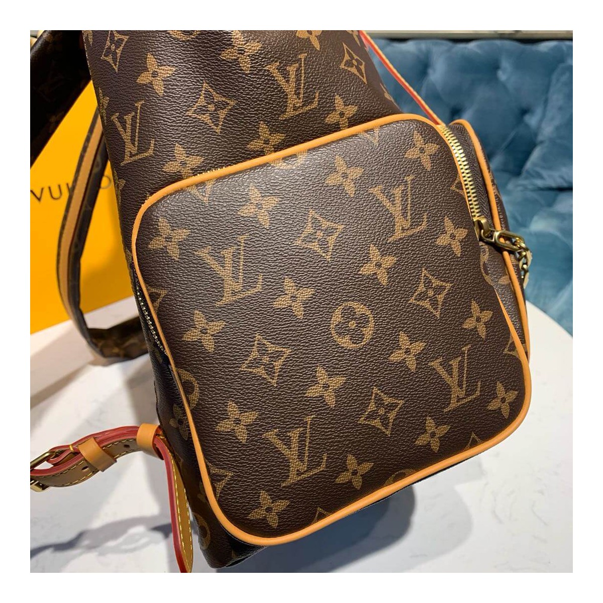 Louis Vuitton Monogram Coated Canvas Backpack Trio M44658