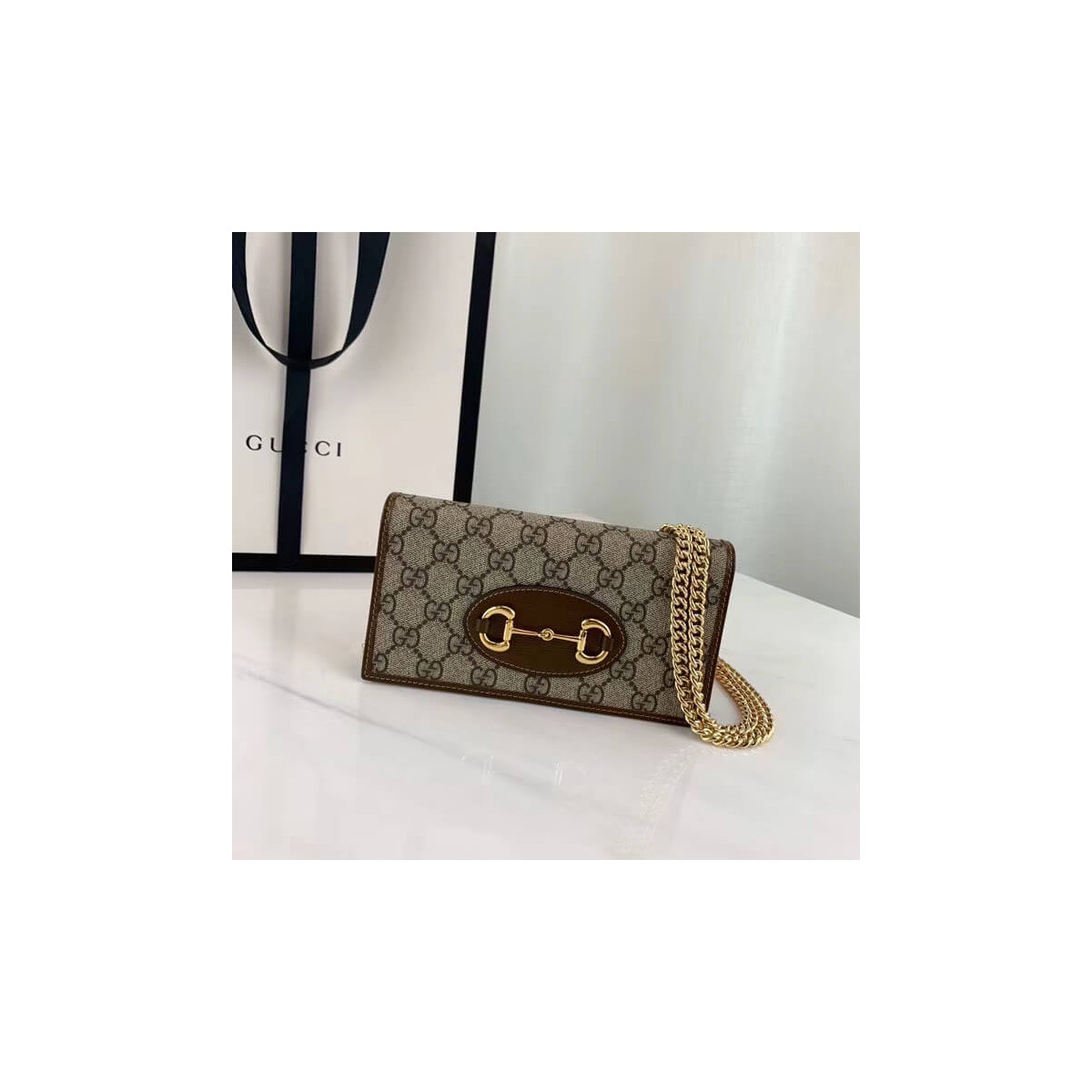 Gucci 1955 Horsebit Wallet With Chain 621892