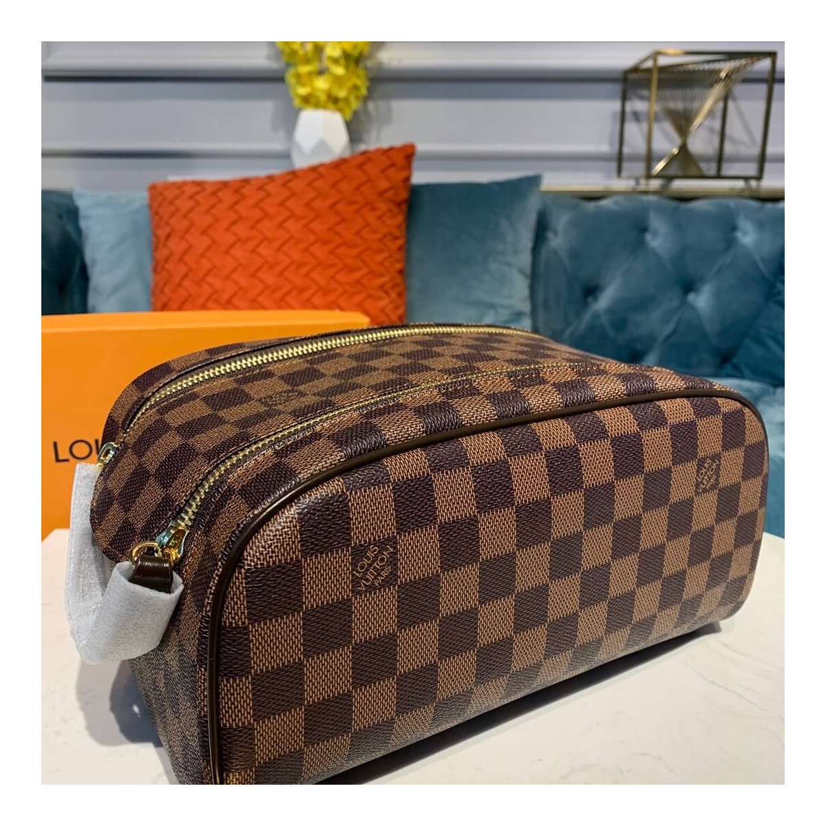 Louis Vuitton Damier Ebene King Size Toiletry Bag N47527