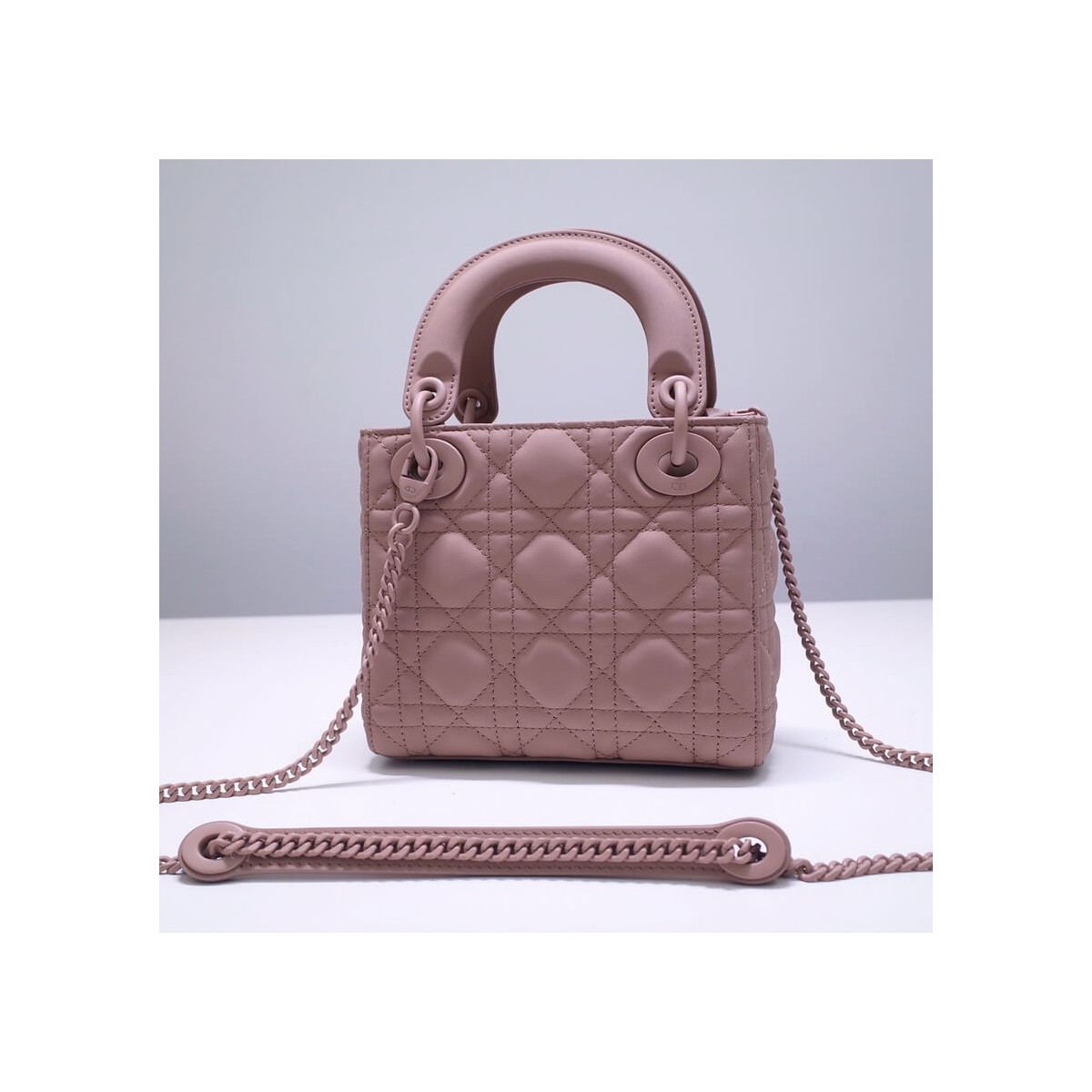 Dior Mini Lady Dior Bag in Ultramatte Cannage Calfskin M0505