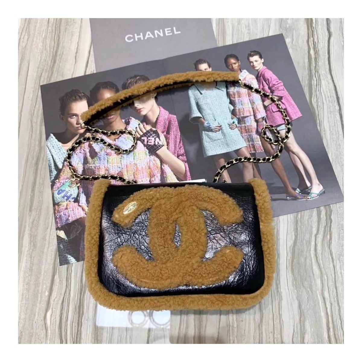 Chanel Sheepskin CC Flap Bag AS0321