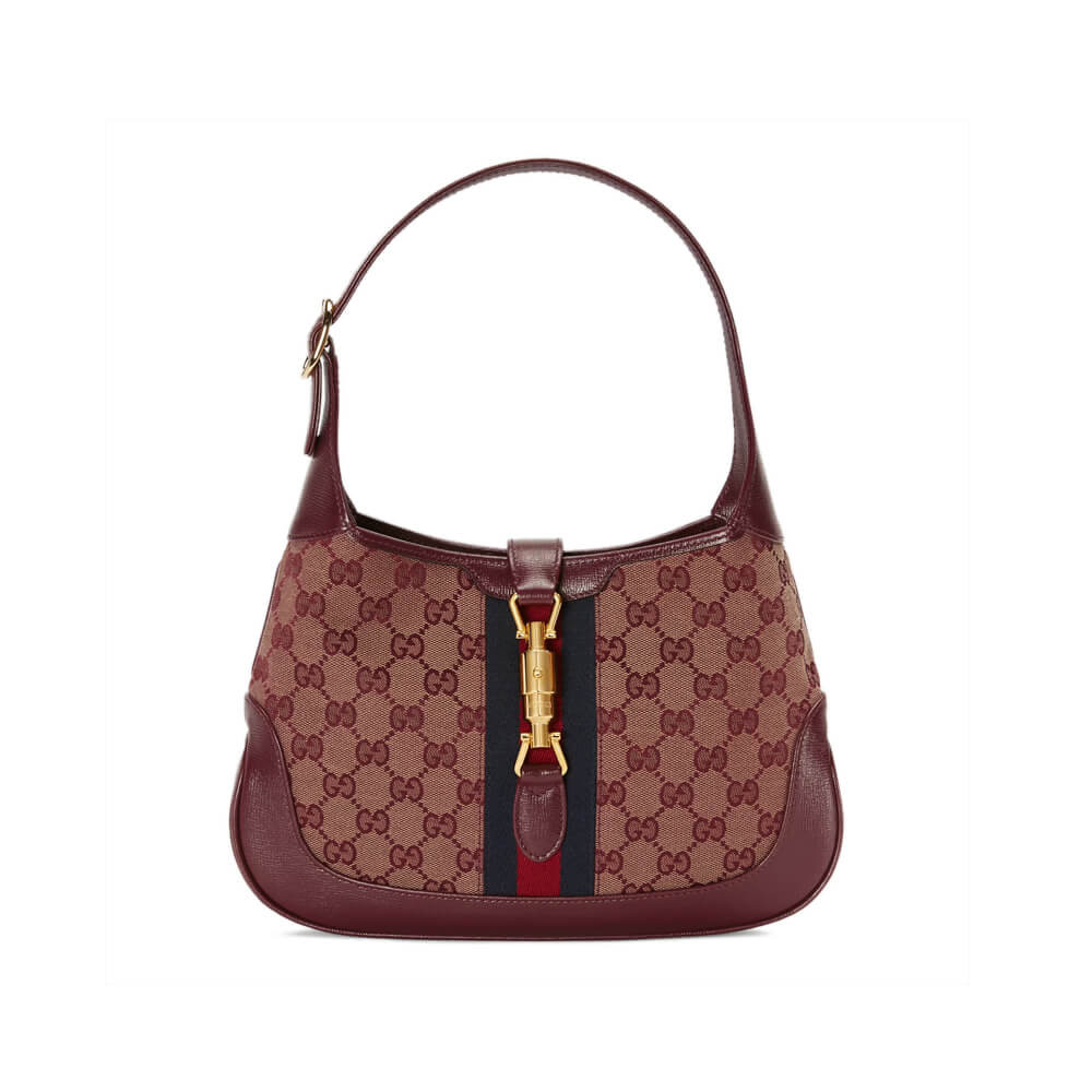 Gucci Jackie 1961 Small Shoulder Bag 636706 in Burgundy GG Canvas