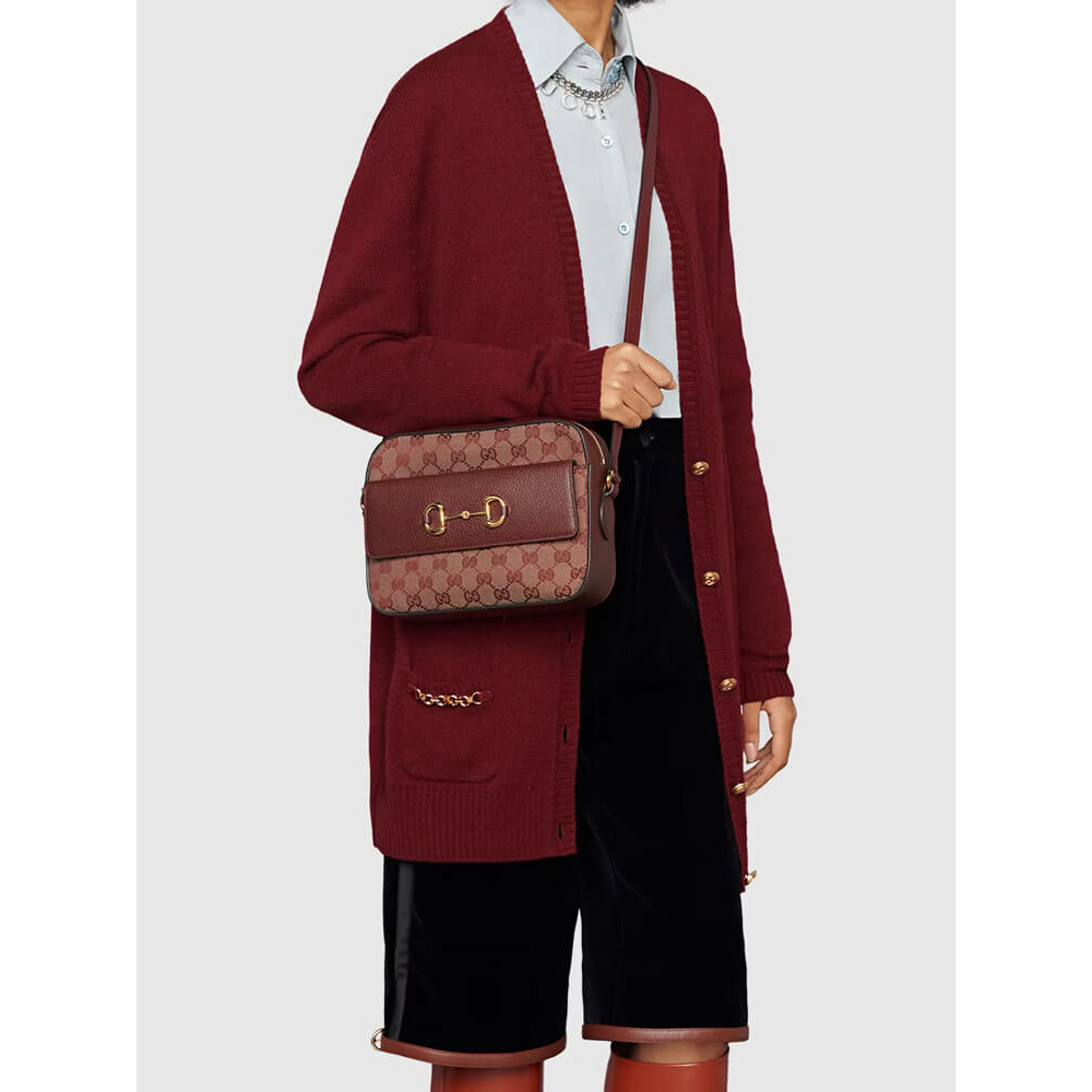 Gucci Horsebit 1955 Small Bag in Burgundy 645454