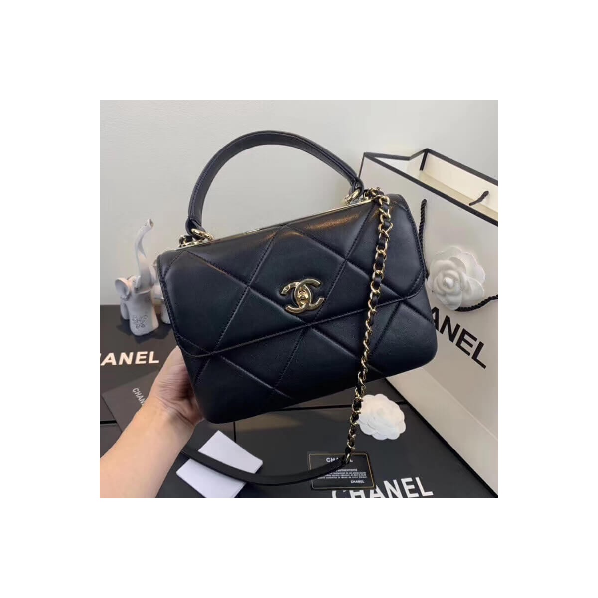 Chanel Small Flap Bag With Top Handle A92236