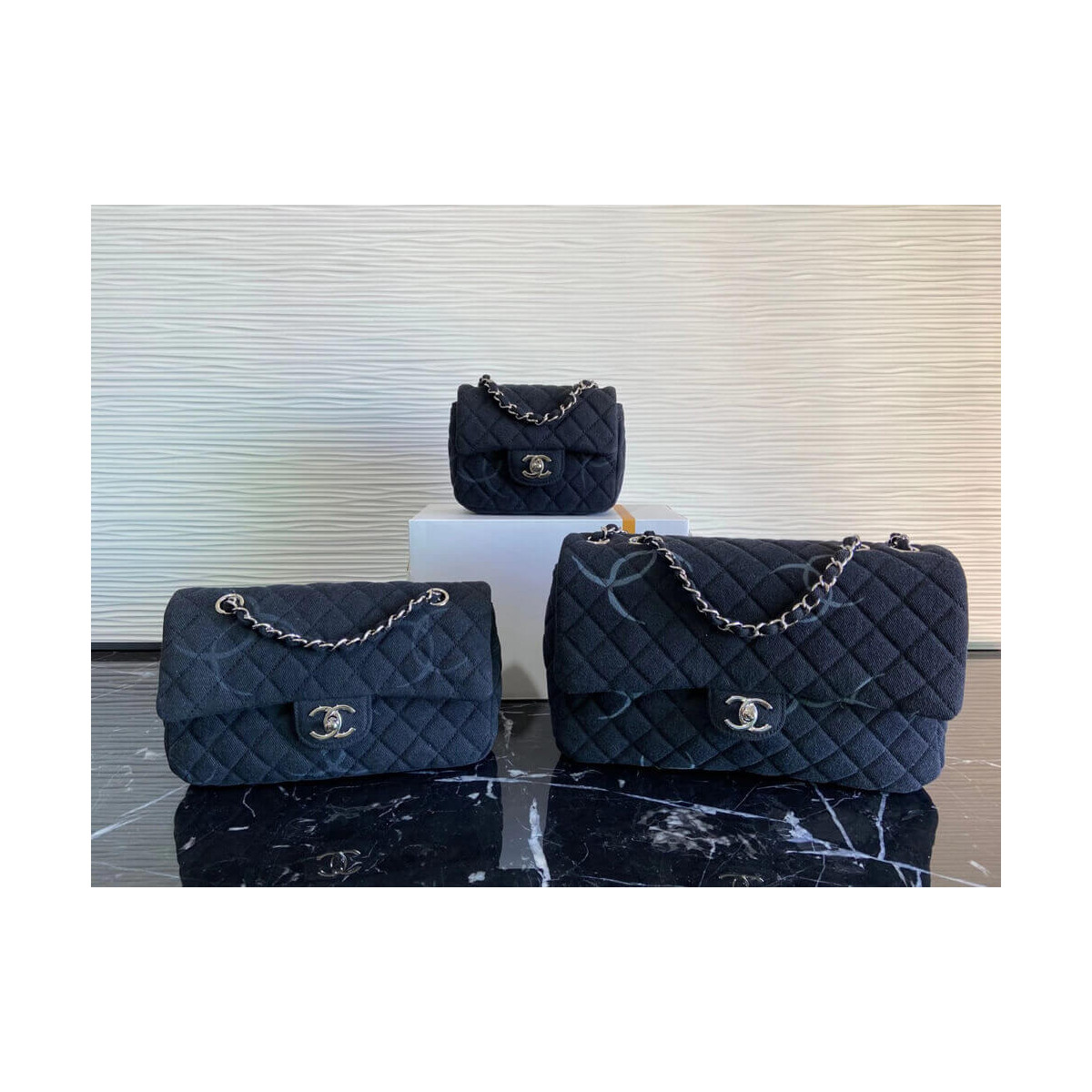 Chanel Denim Classic Flap Mini Bag AS2070