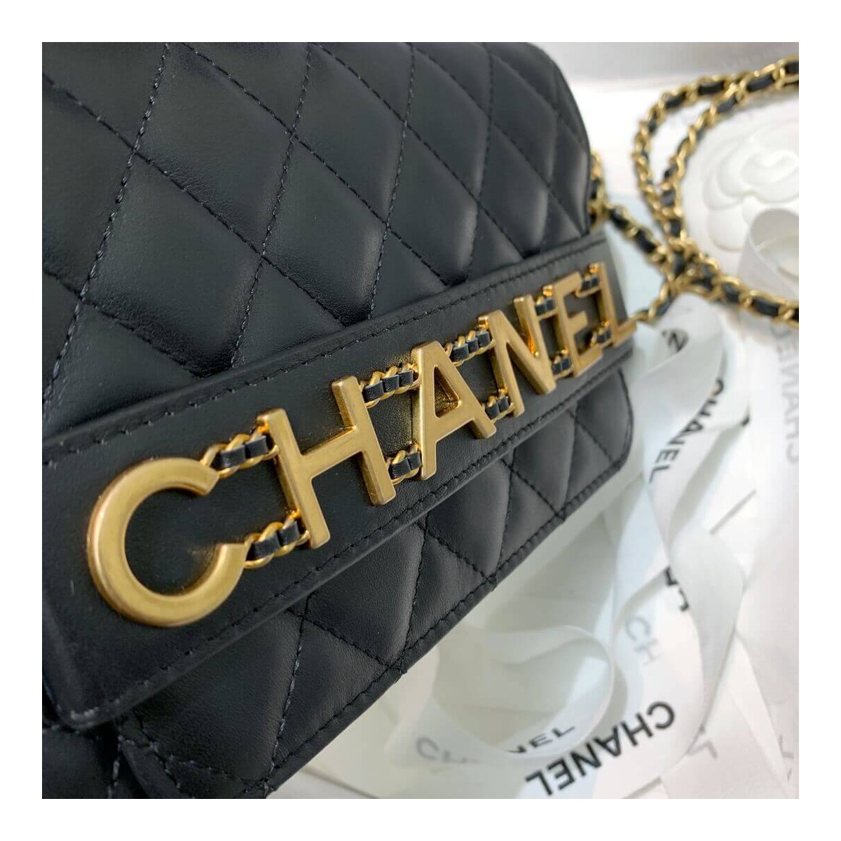 Chanel Front Logo 19cm Flap Bag 88826