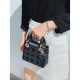 Christian Dior Rhinestones Mini Lady Dior Bag M0500