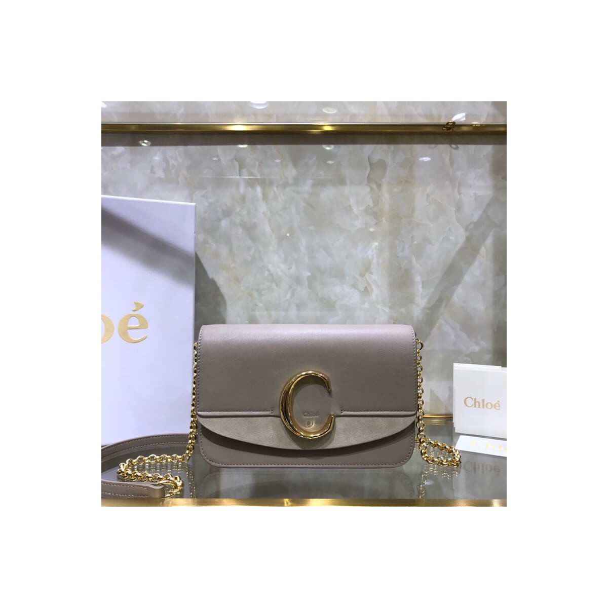 Chloe C Clutch With Chain S1159