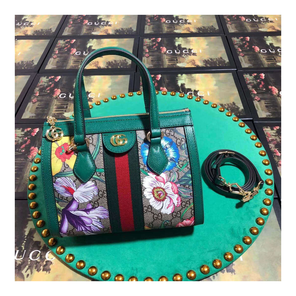 Gucci Ophidia GG Flora Small Tote Bag 547551