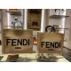 Fendi Sunshine Medium Shopper Woven Raffia Tote 8BH386 Beige