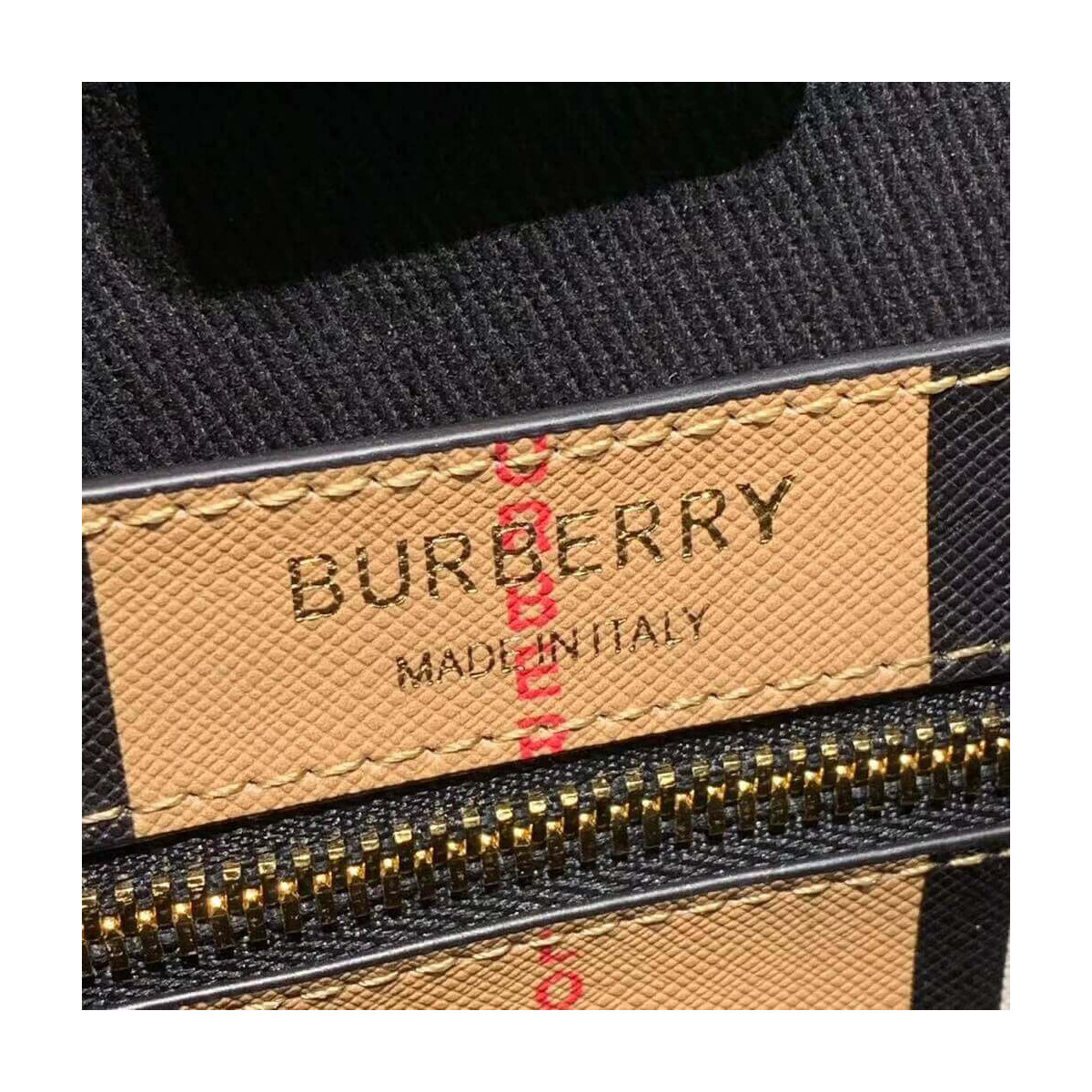 Burberry Logo and Stripe E-canvas Portrait Tote Bag 80224761