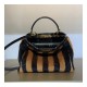 Fendi Peekaboo Iconic Medium Black Mink Bag 8BN290