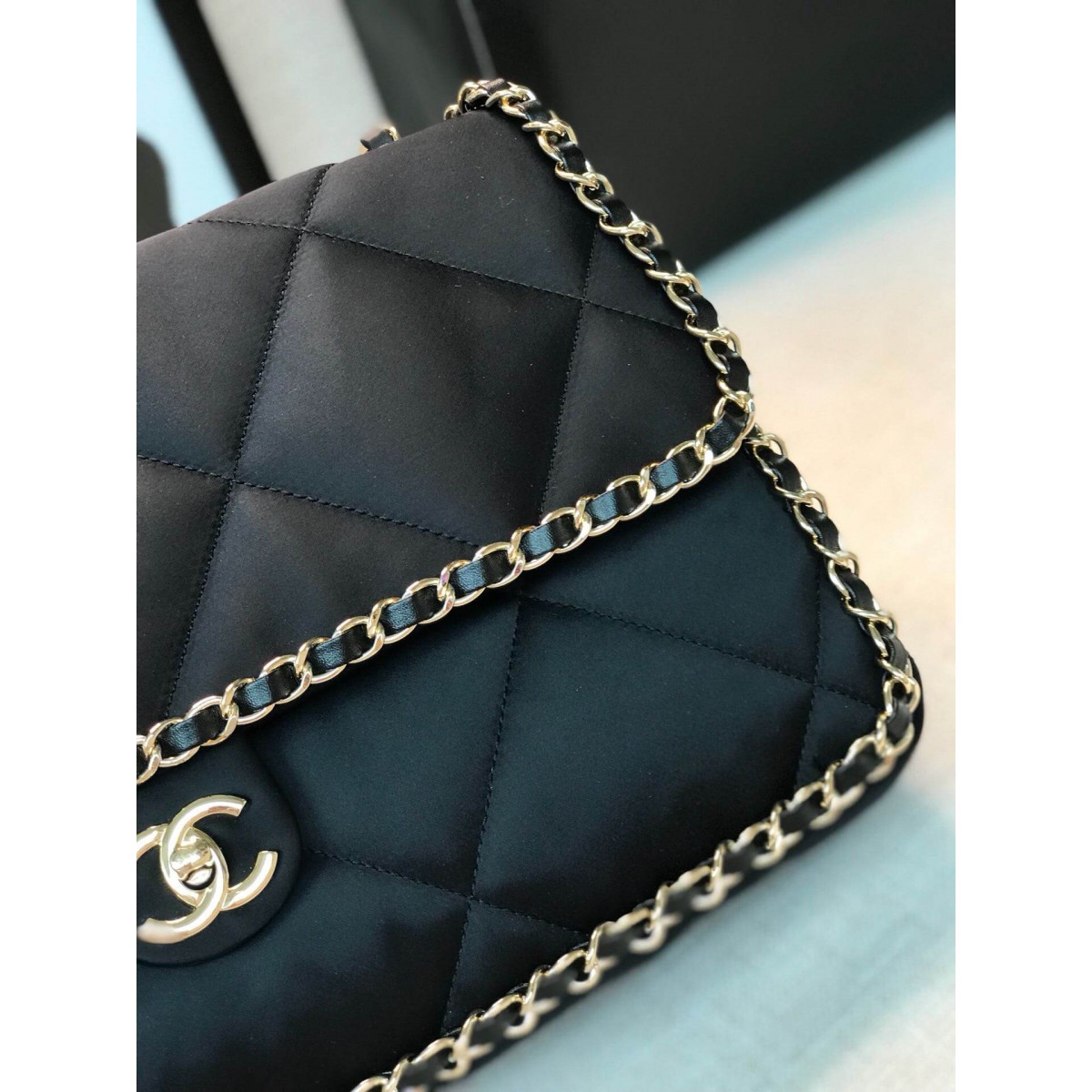 Chanel Satin Flap Bag AS1030