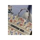 Dior Book Tote in Hibiscus Metallic Thread Embroidery M1286