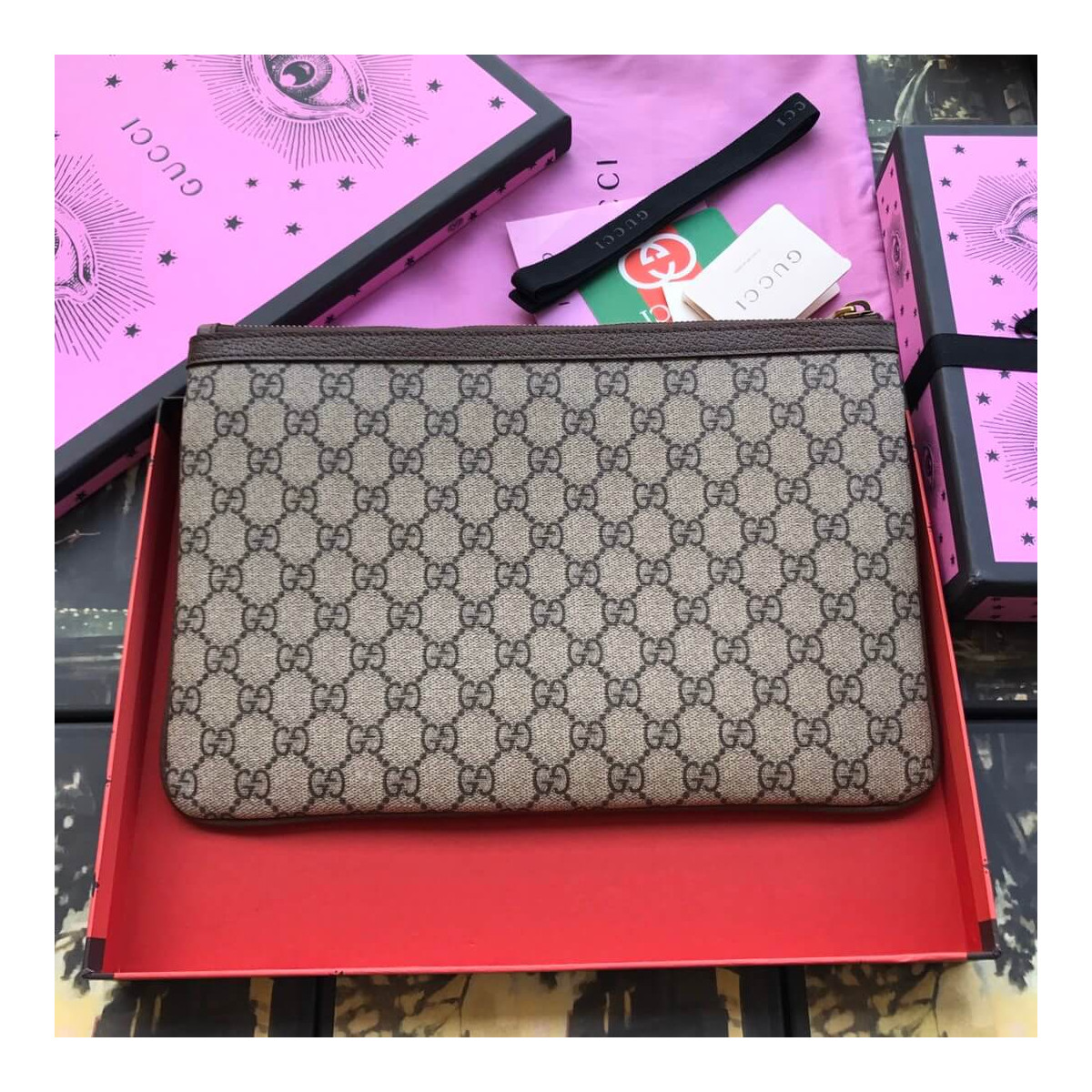 Gucci Ophidia GG Supreme Pouch 517551