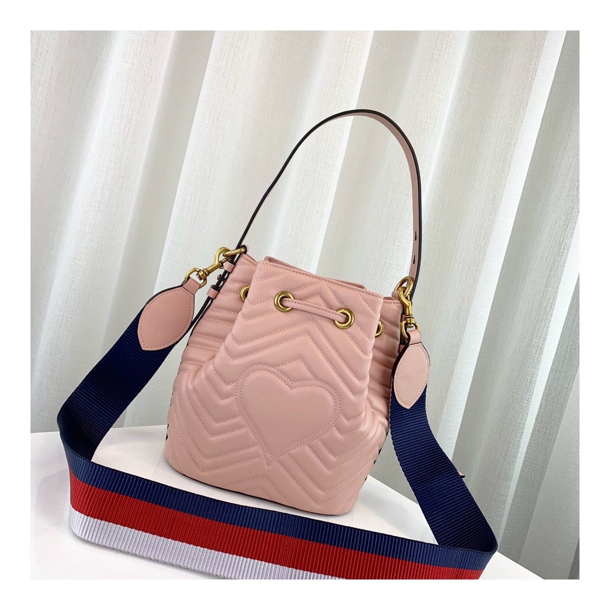 Gucci GG Marmont Quilted Leather Bucket Bag 476674